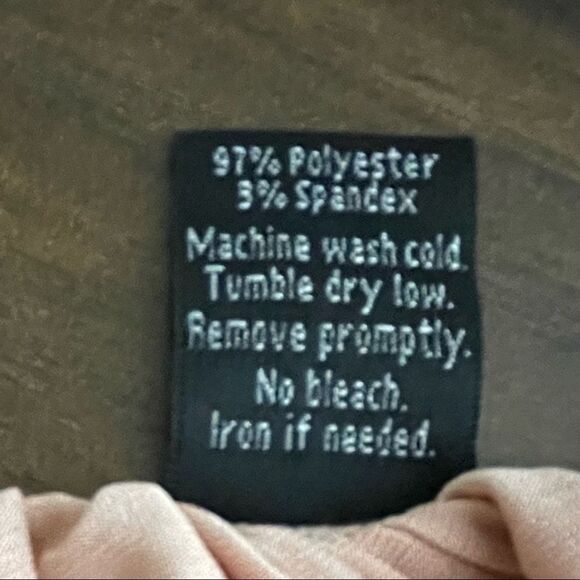 Win Win Ruffle Bell Sleeve Tunic Blouse Blush Pink Crochet Insert Detail Sz S/M - Picture 8 of 11